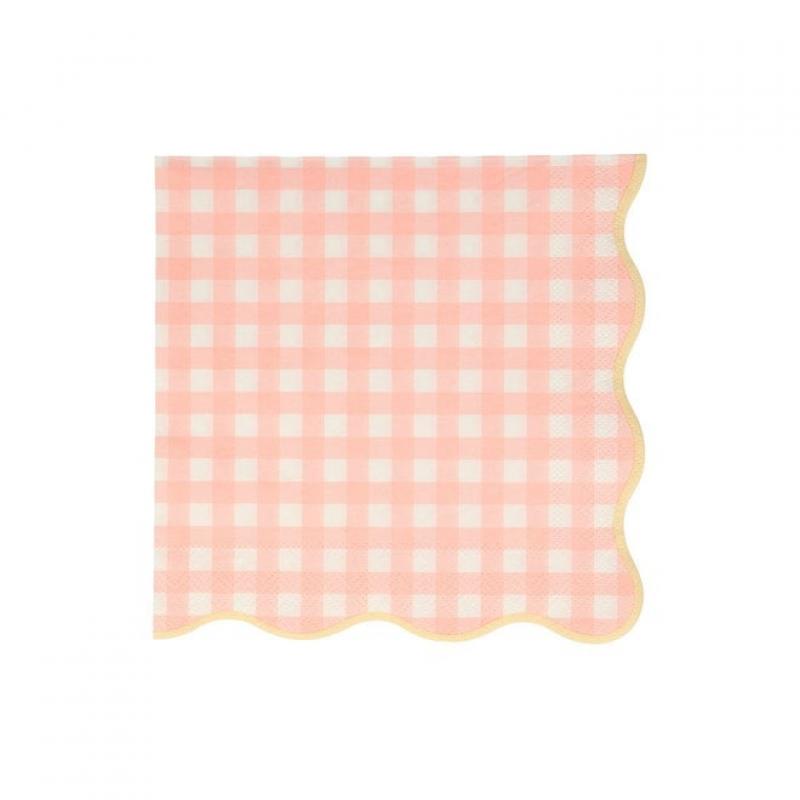 Veľké obrúsky Gingham (sada 20 kusov) 1