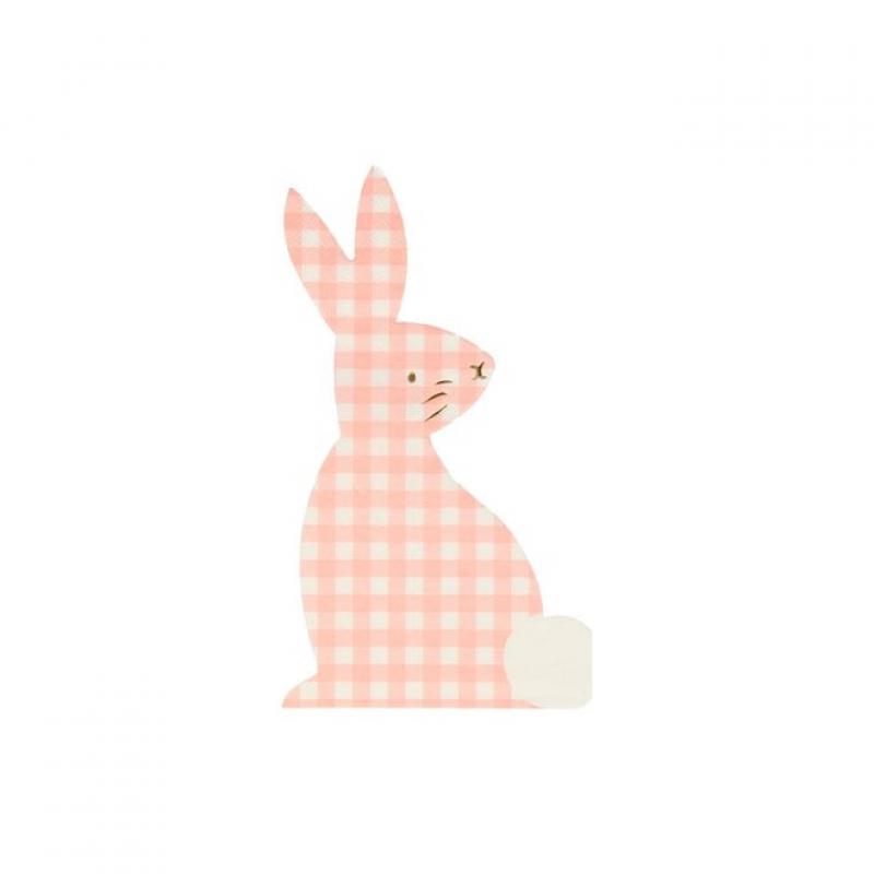 Gingham Bunny obrúsky (sada 16 kusov) 3